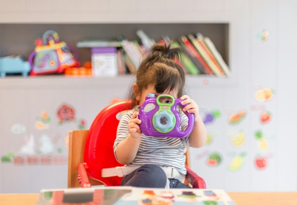 Toddler playing